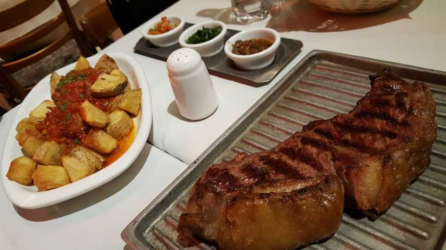 Ótimo bife de chorizo da Gran Parrilla del Plata!