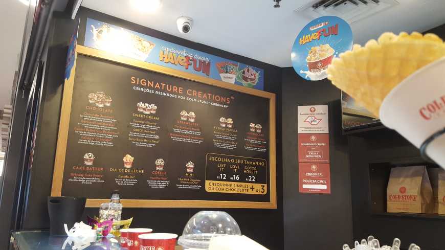 Signature Creations: criações assinada por Cold Stone Creamery