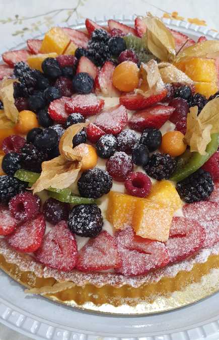 Linda, delicada e deliciosa torta de frutas!