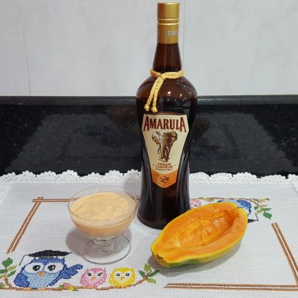 Irresistível creme de papaia com Amarula!