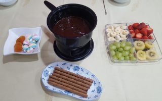 Maravilhoso fondue de chocolate!