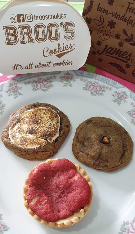 Cookies e tortinha da Broo's Cookies