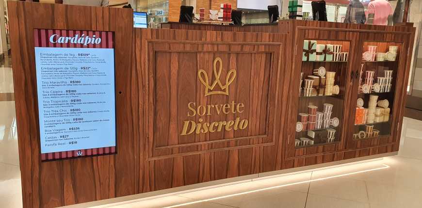 Quiosque do Sorvete Discreto no Shopping Iguatemi