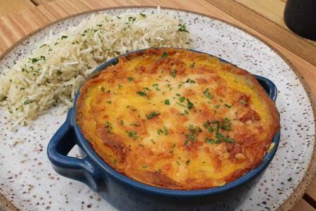 Saborosíssimo escondidinho de camarão!