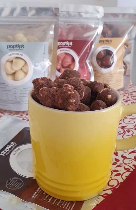 Pipoca gourmet sabor Alpino, a melhor Poptip's de todas!