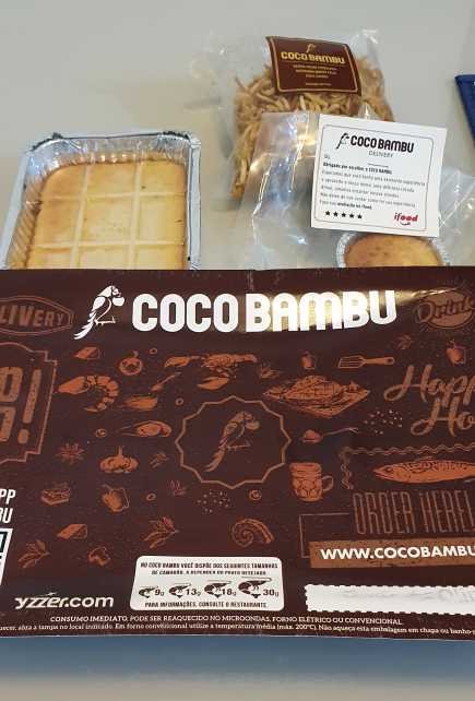 Comidinhas do Coco Bambu no delivery