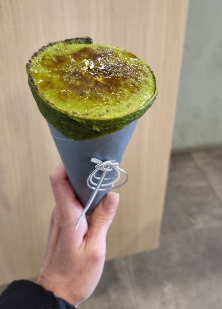 Delicioso kakegawa green tea brulee do Asakusa Chaya Tabanenoshi!