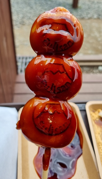 Saborosos Tanuki Dumplings do Mt. Fuji Panoramic Ropeway!