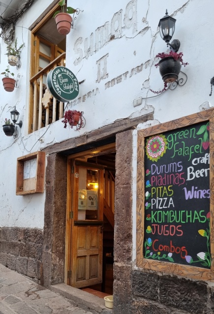 Green falafel, uma opção para os vegetarianos em Cusco